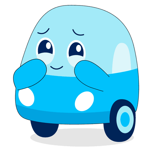 Cupito pensando — mascota de MiCupo